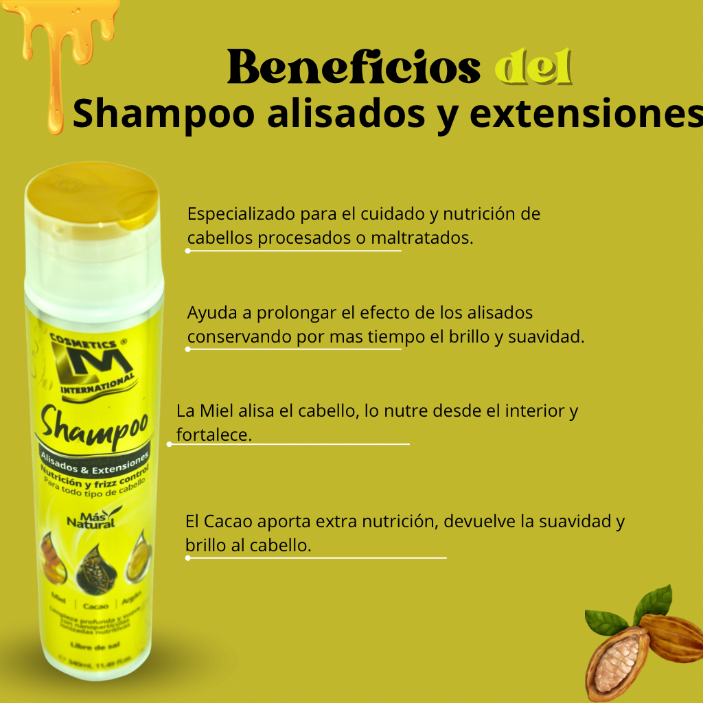Shampoo Alisados y Extensiones 1L