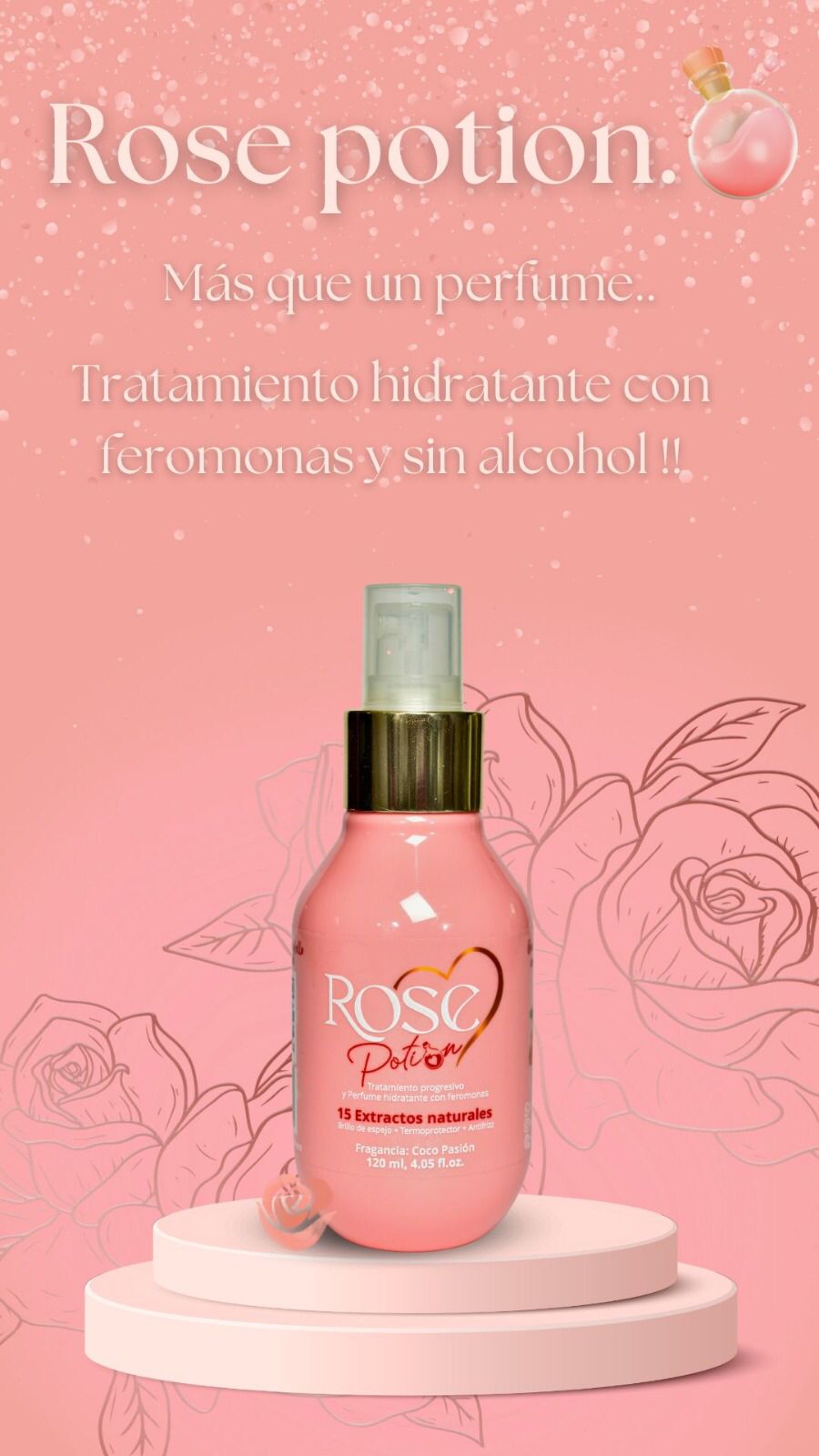 ROSE POTION - Perfume Capilar con feromonas