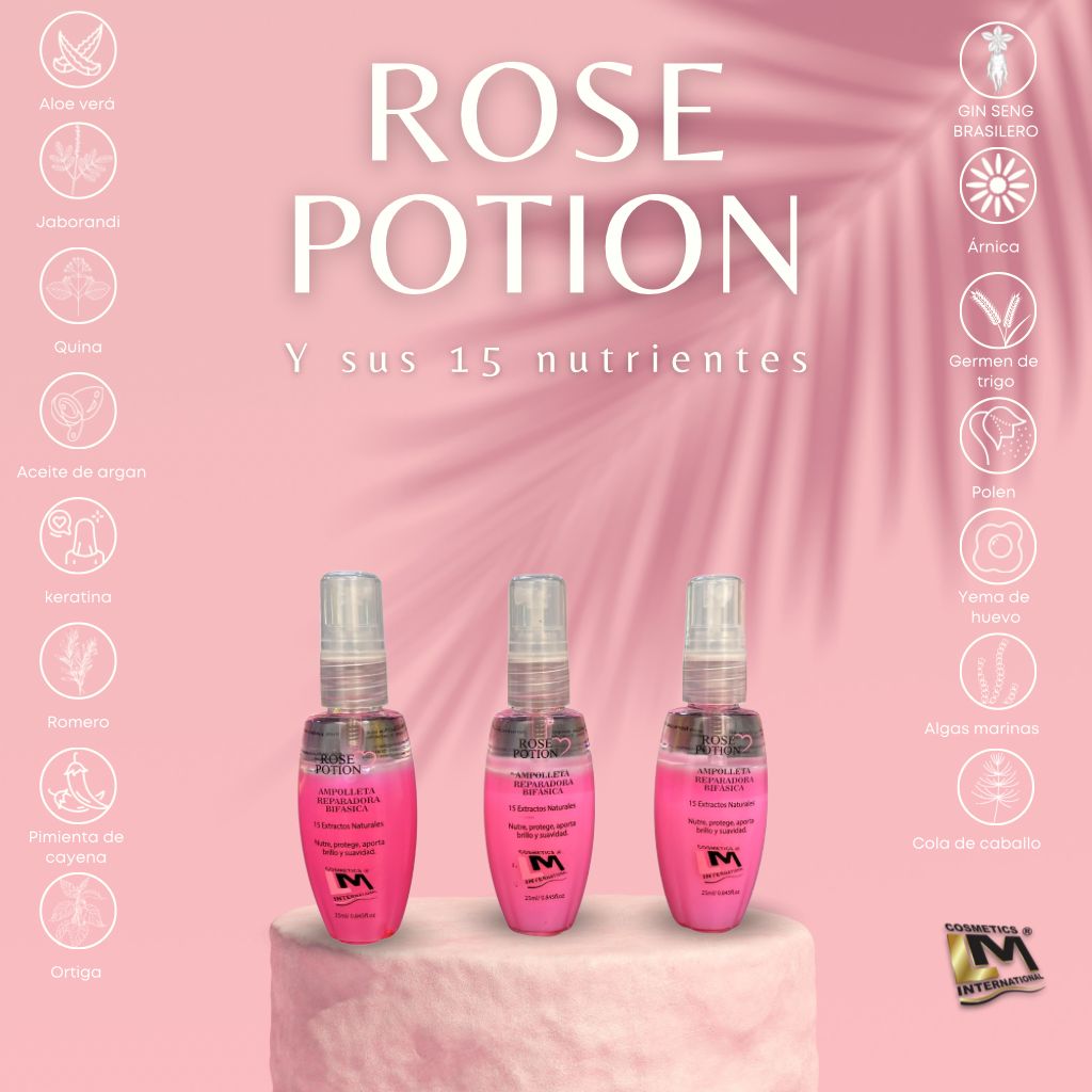 3 Ampolletas Rose Potion